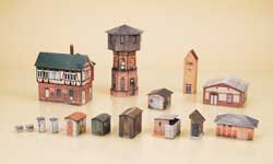 Auhagen 11902, Wasserturm-Set – Kartonmodelle / H0