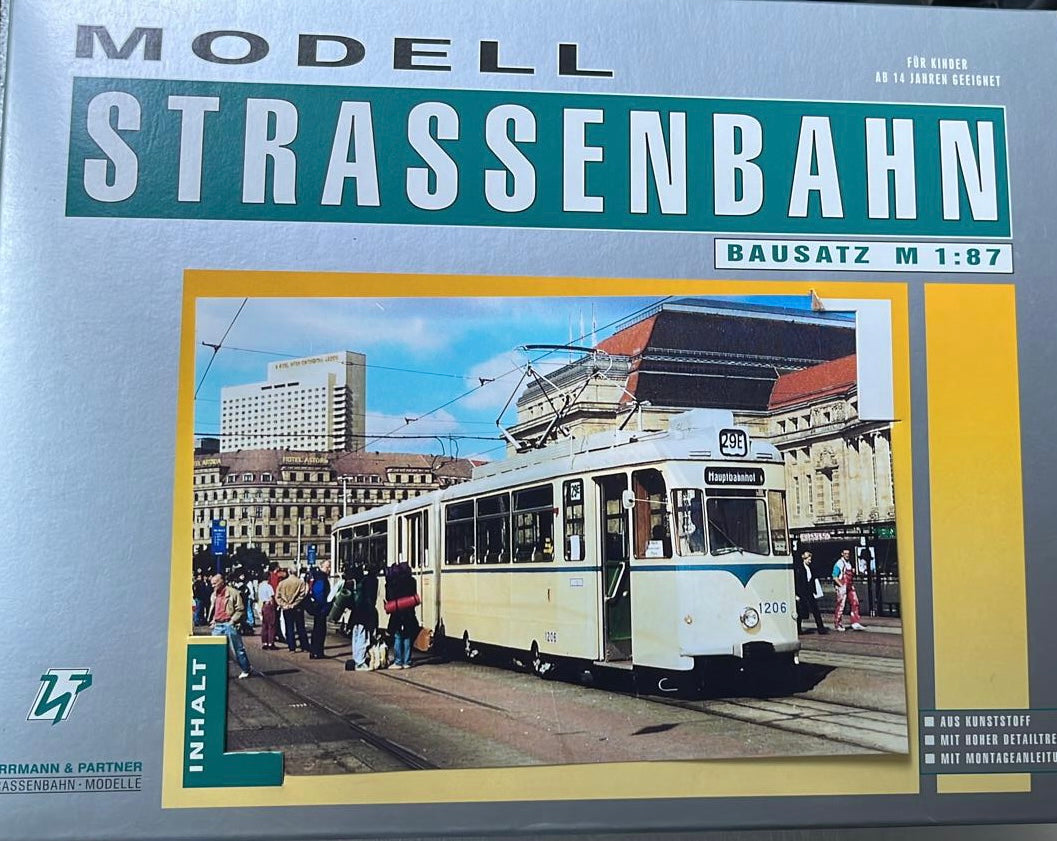 Herrmann & Partner 16013, Straßenbahn Gelenkwagen G4, Leipzig, Bausatz / H0