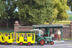 BUSCH 1066 Parkbahn mit Haltestelle – Gebauter Bausatz, Spur H0
