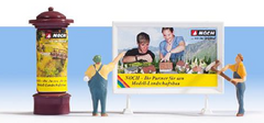 NOCH 15202 Plakatierer – 2 Figuren mit Zubehör, Spur H0