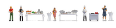 NOCH 16276 Figuren-Themenwelt „Buffet“ – Spur H0, 1:87