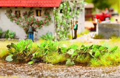 NOCH 14136 Pestwurz – 10 Pflanzen, Laser-Cut minis, Spur H0