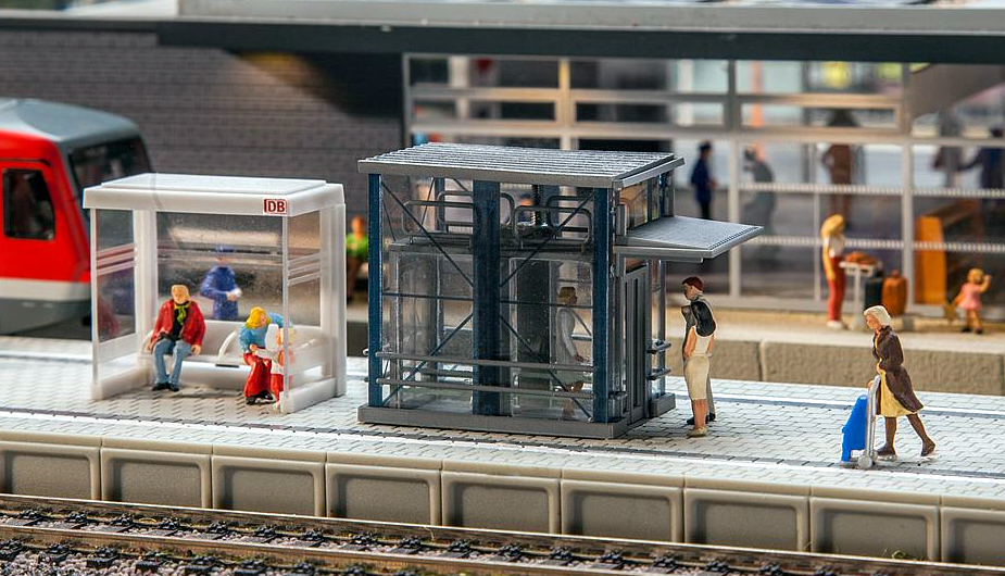 FALLER 120297 Moderner Aufzug mit Antriebsteilen – Bausatz, Spur H0