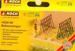 NOCH 14200 Bohnenstangen – Laser-Cut, Zubehör für Gemüsegarten, Spur H0
