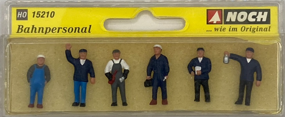NOCH 15210 Bahnpersonal – Figuren-Set für den Bahnhof, Spur H0