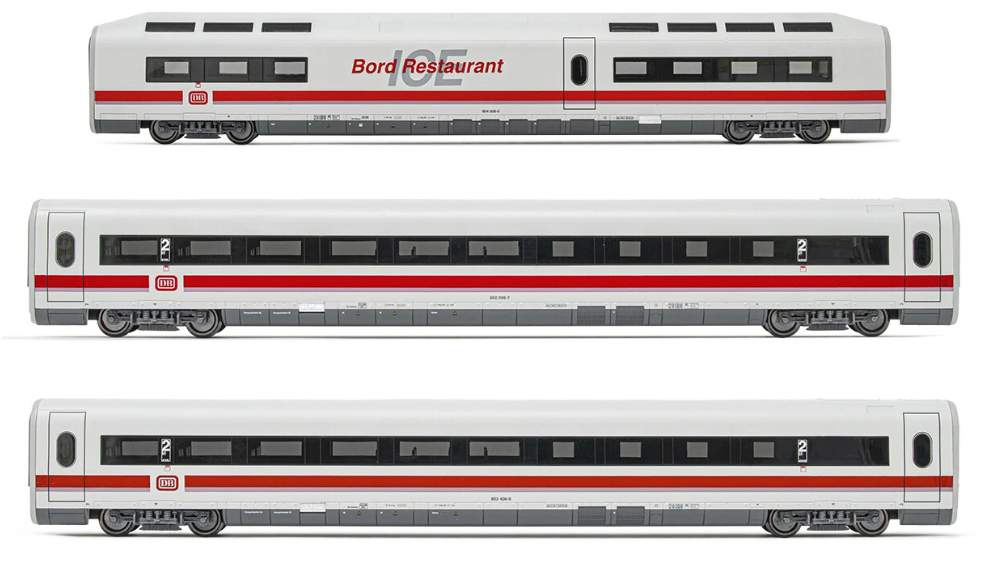 Lima HL4674, 3er-Set Ergänzungswagen für ICE 1 BR 401 der DB, Ep. IV-V / H0