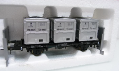 ROCO 46524 Behältertragwagen „Von Haus zu Haus“ – DB, Bts 50, Epoche III, Spur H0