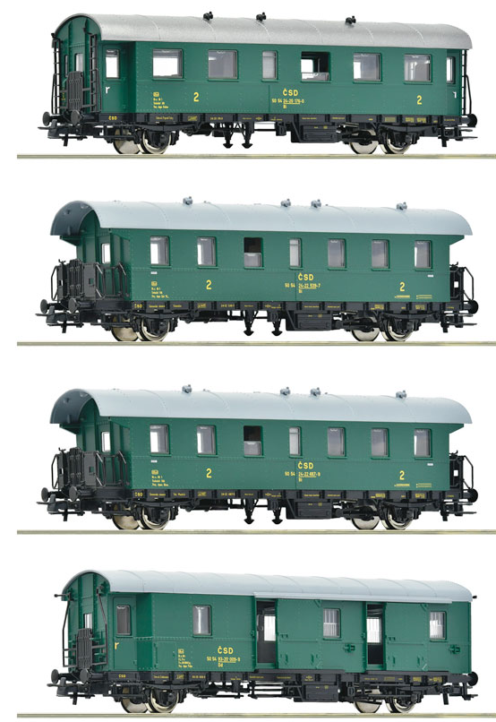 Roco 6200088 4-tlg. Set Personenzug ČSD Epoche IV H0
