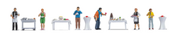 NOCH 16277 Figuren-Themenwelt „Buffet“ – Spur H0, 1:87