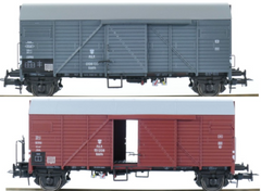 Exact-Train EX23711 2er Set gedeckte Güterwagen Bremen PKP Epoche III H0