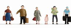 NOCH 38115 Reisende – 6 handbemalte Figuren, Spur N