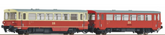 Roco 7780006, Dieseltriebwagen 174 001-8 mit Beiwagen der DR, Ep. IV / TT