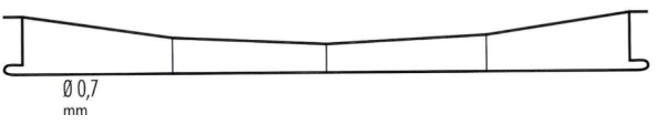 Sommerfeldt 149 Fahrdraht verkupfert 0,7 mm, einseitig offen, 5 Stück H0/H0m