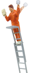 Viessmann 1517 Plakatkleber auf Leiter, bewegt H0