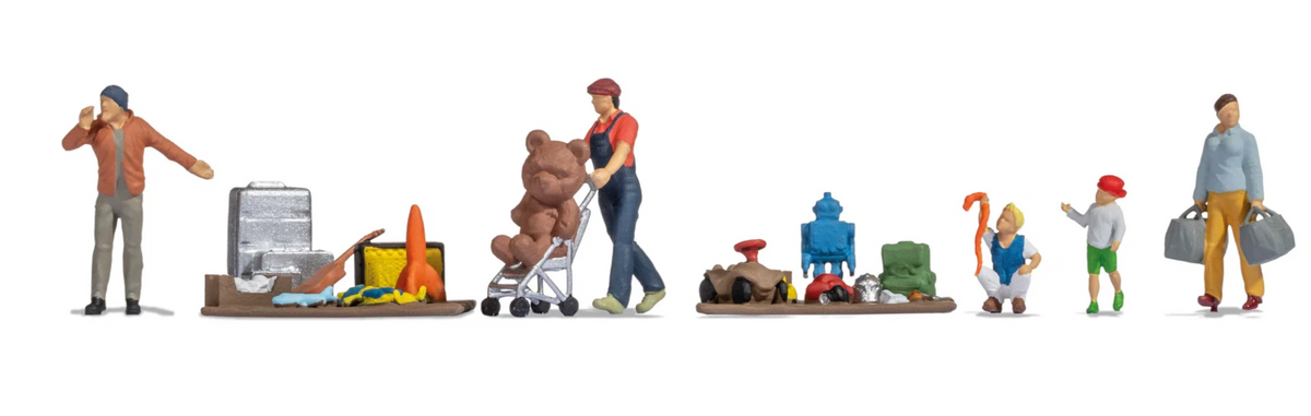 NOCH 16282 Figuren-Themenwelt „Flohmarkt“ – Spur H0, 1:87