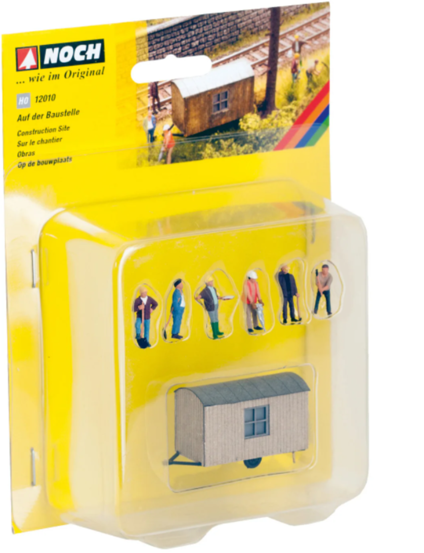 NOCH 12010 Auf der Baustelle – Laser-Cut-Deko-Szene, Spur H0, 1:87