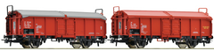 Roco 77040 2-tlg. Set Schiebedachwagen Tams ČSD Epoche IV H0