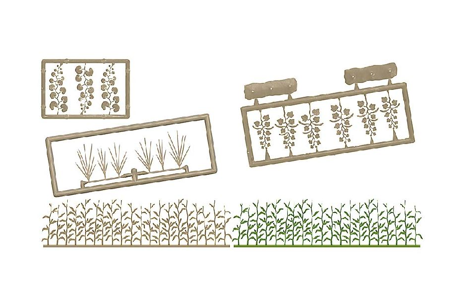 BUSCH 1260 Gestrüpp – Spätsommerliche Vegetation, Spur H0, 1:87