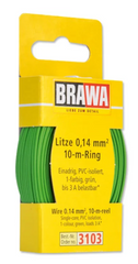 BRAWA Modellbahnkabel – 10 m Ring, grün, 0,14 mm²