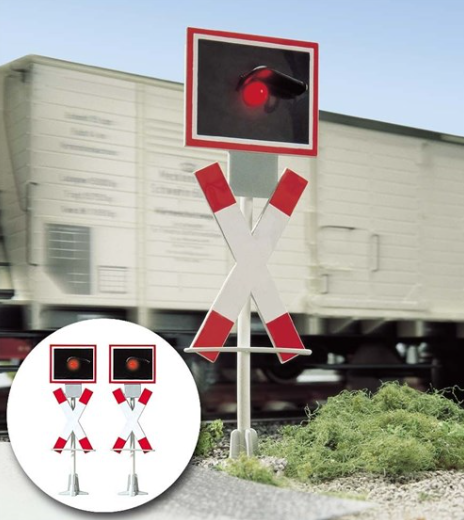 BUSCH 8625 Warnblinkanlage – Komplett-Set mit 2 Warnblinkern
