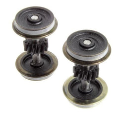 Gützold, 30001173, Radsatz mit Zahnrad mit Haftreifen bis Bj. 1992 (2 Stück) / H0