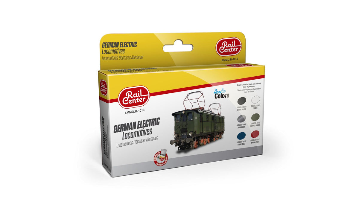 AMMO 4601013 – R-1013 Deutsche Elektrolokomotiven – Farb-Set, 6 Acrylfarben à 15 ml