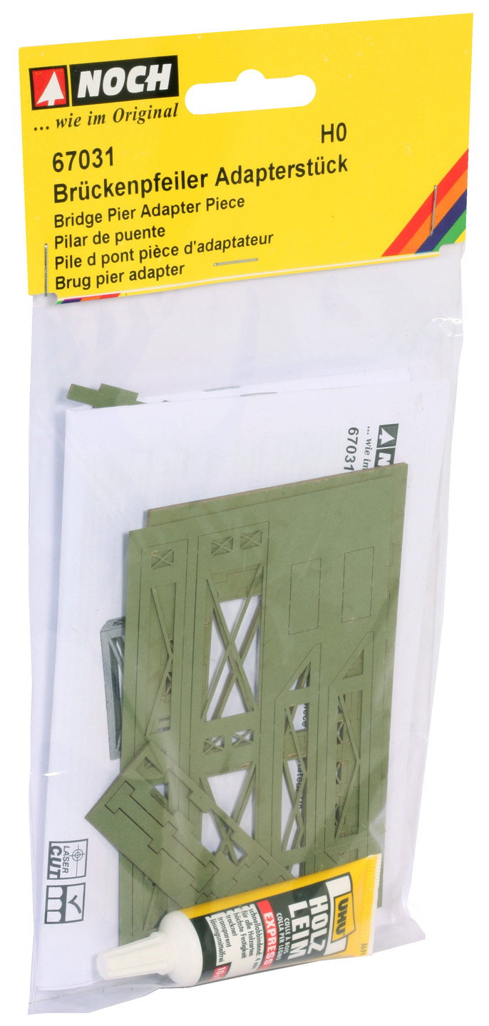 NOCH Brückenpfeiler Adapterstücke – Laser-Cut / H0