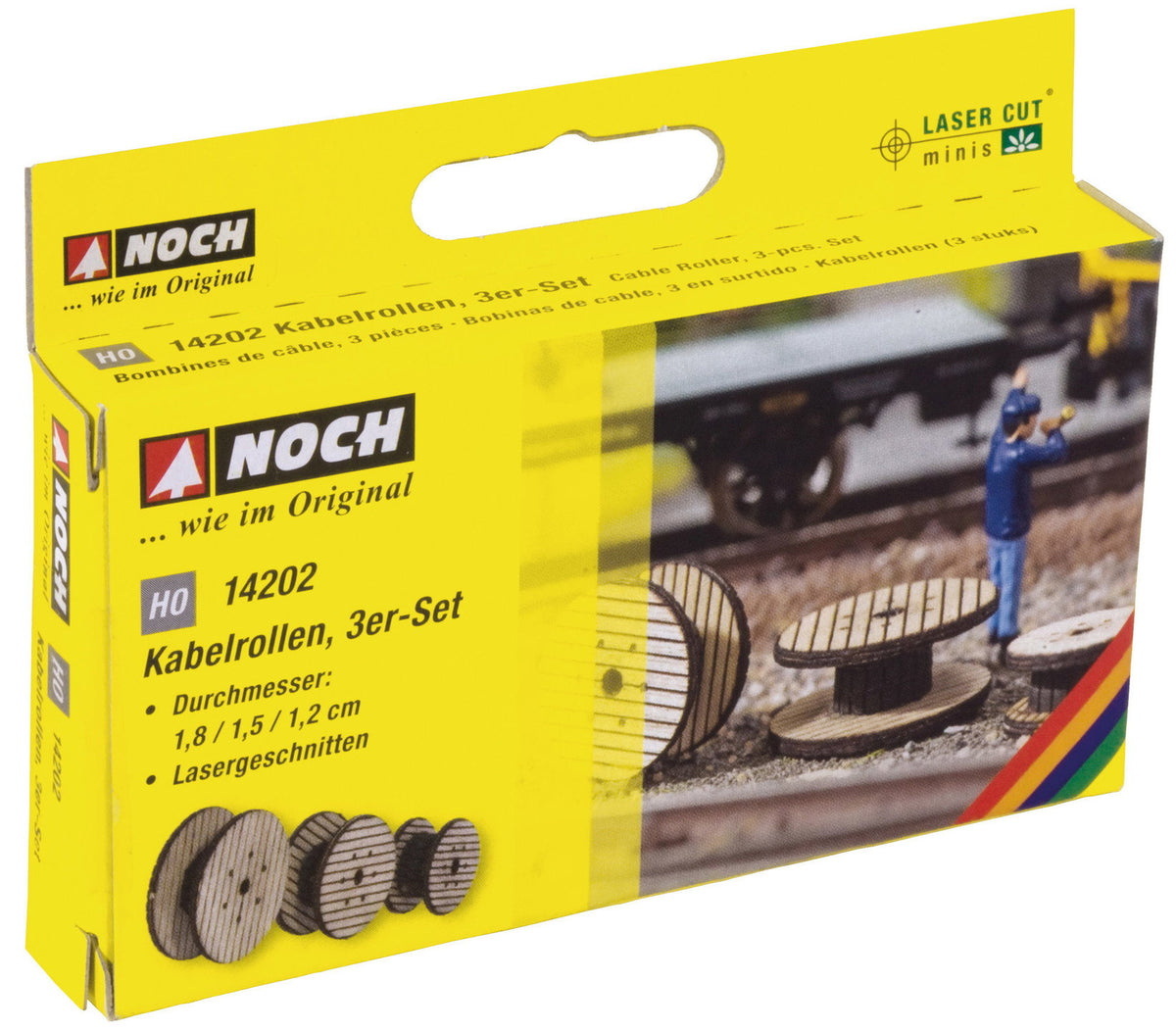 NOCH 14202 Kabelrollen – Laser-Cut / H0