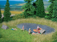 NOCH 07442, Natur+ „Badesee“ – Wiesenmatte mit Grasbüscheln
