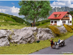 Vollmer 48300 - Felsen Naturstein aus Steinkunst, 5 Stück / H0