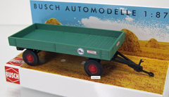 BUSCH 44975 Landwirtschaftlicher Anhänger – Grün, Spur H0