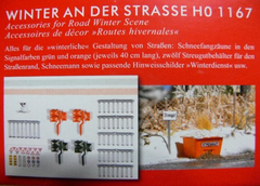BUSCH 1167 Winter an der Straße „Winterzeit“ – Spur H0, 1:87