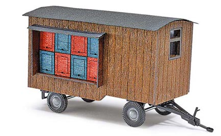 BUSCH 59931 Anhänger „Bienenwagen“ – Spur H0, 1:87