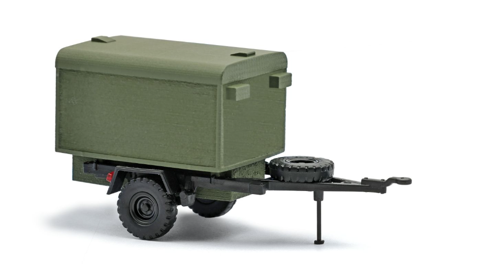 BUSCH 53614 IFA HL 10 Anhänger mit Kofferaufbau – Spur H0, 1:87